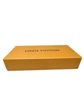 Louis Vuitton Orange Gift Box 22x10x5 Large Magnetic Purse Handbag Blanket Auth.